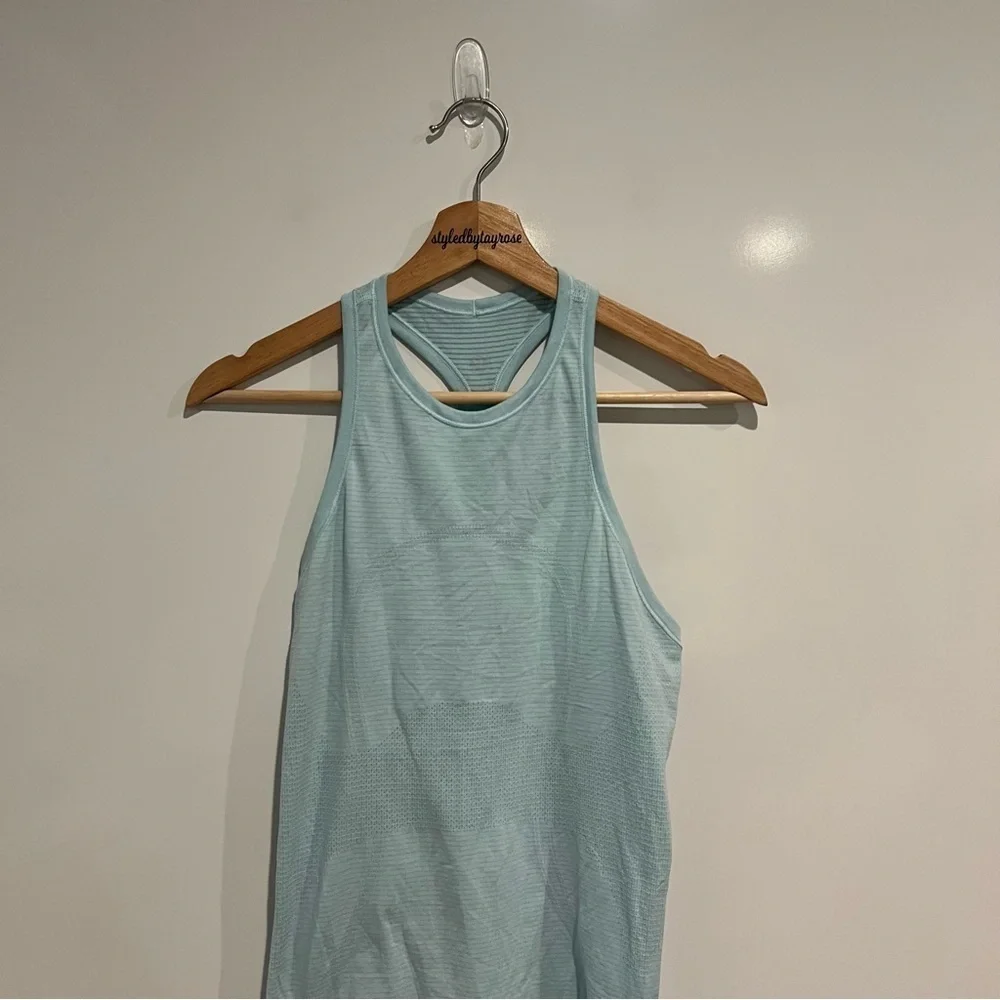 Lululemon Swiftly Razorback Tank Blue